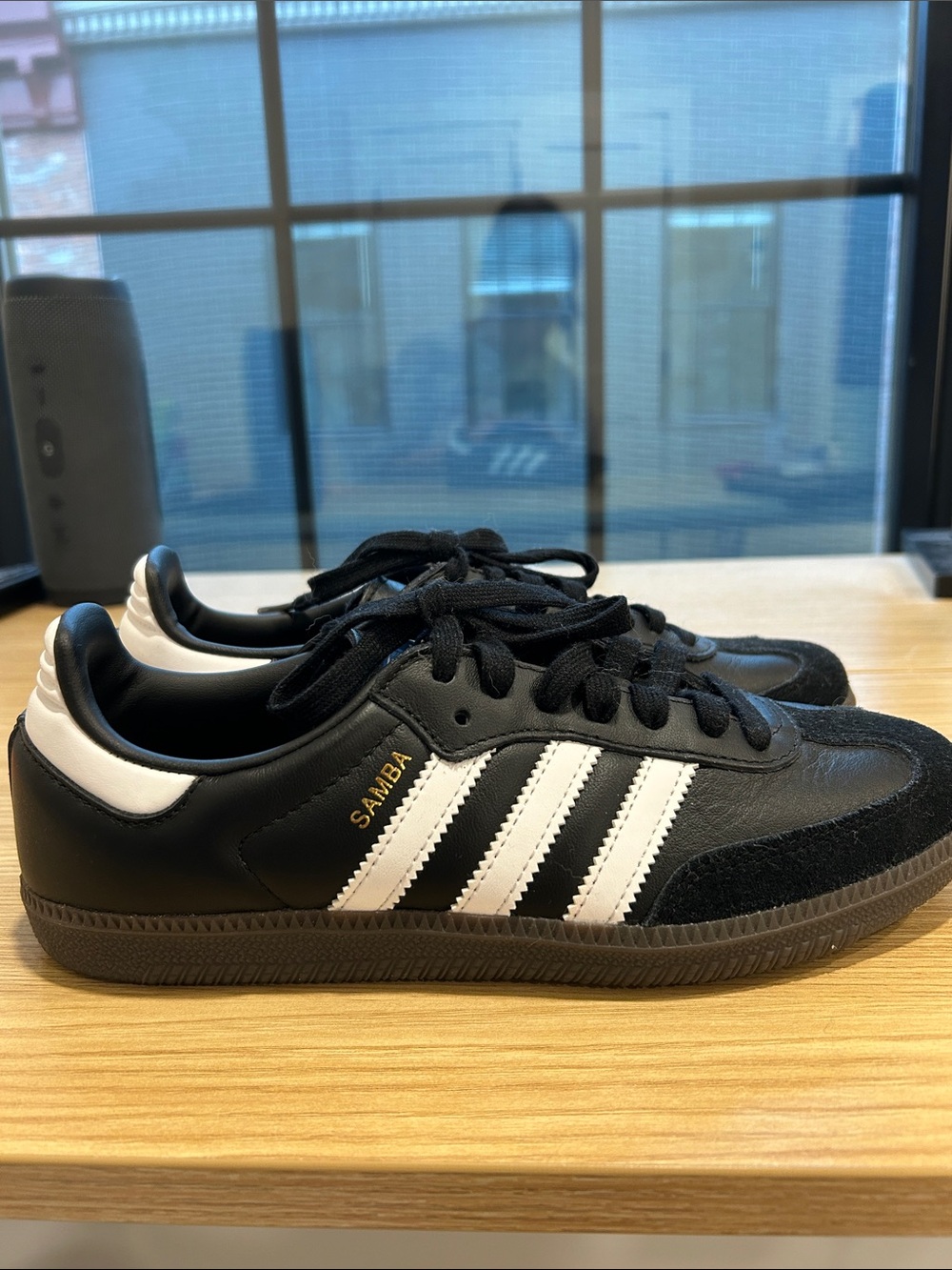 Adidas black sambas